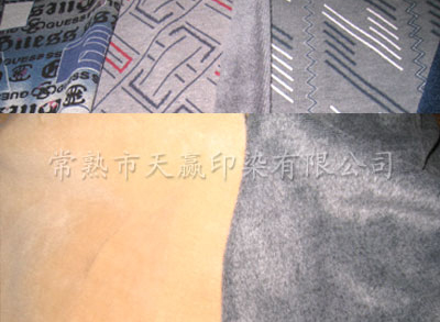 全涤印花四面弹绒布2